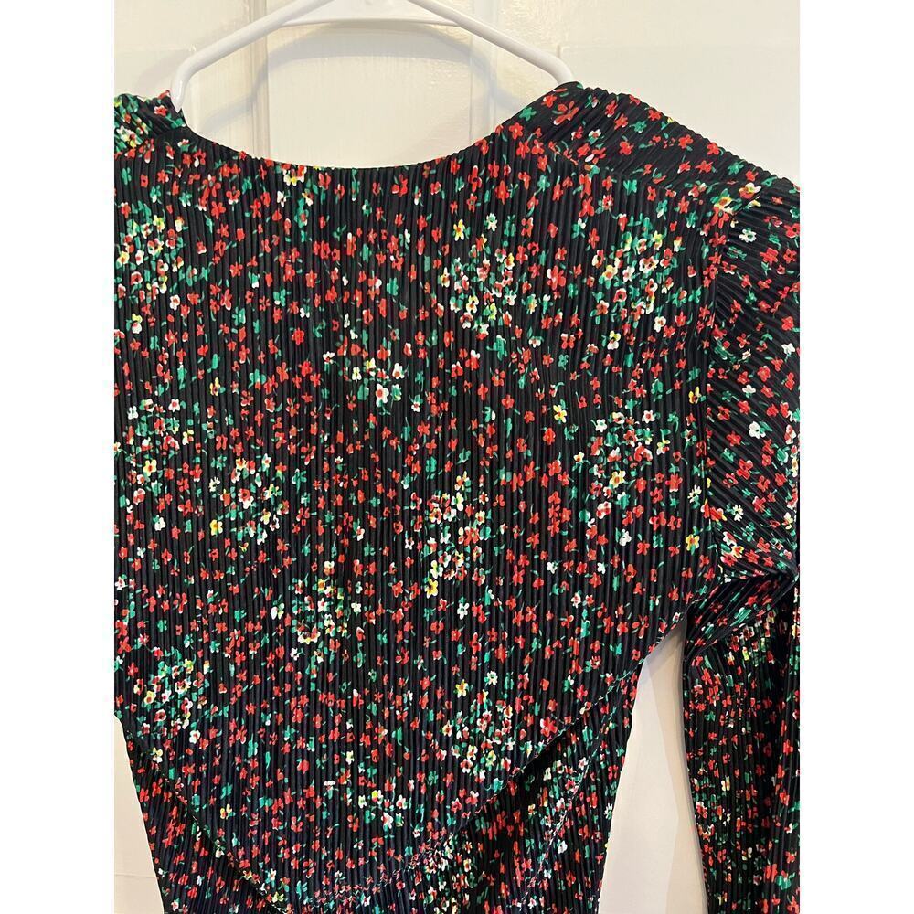 & Other Stories Stockholm Atelier Dark Floral Printed V Neck Long Sleev Top 2 XS - Picture 9 of 10